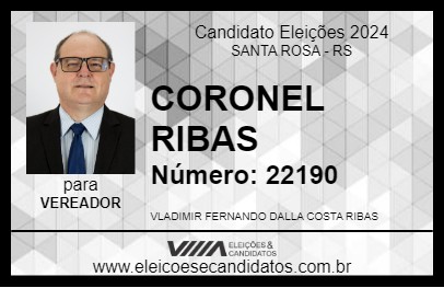 Candidato CORONEL RIBAS 2024 - SANTA ROSA - Eleições