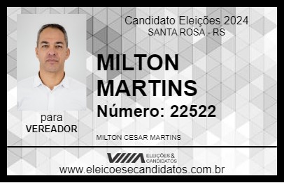 Candidato MILTON MARTINS  2024 - SANTA ROSA - Eleições