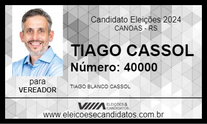 Candidato TIAGO CASSOL 2024 - CANOAS - Eleições