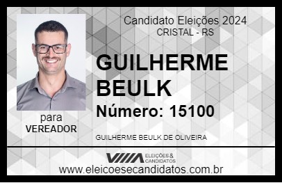 Candidato GUILHERME BEULK 2024 - CRISTAL - Eleições