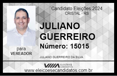 Candidato JULIANO GUERREIRO 2024 - CRISTAL - Eleições