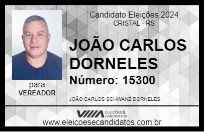 Candidato JOÃO CARLOS DORNELES  2024 - CRISTAL - Eleições