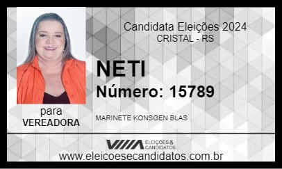 Candidato NETI 2024 - CRISTAL - Eleições