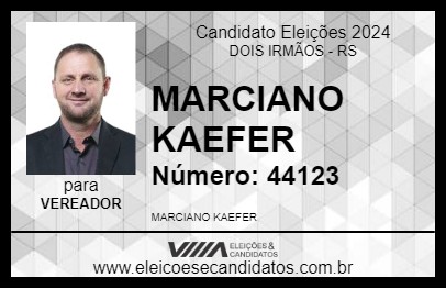 Candidato MARCIANO KAEFER 2024 - DOIS IRMÃOS - Eleições