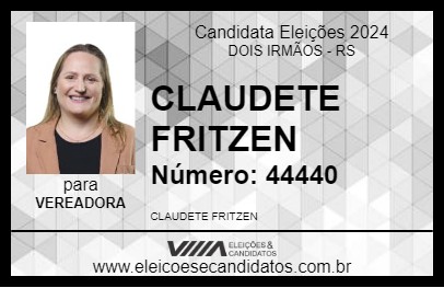 Candidato CLAUDETE FRITZEN 2024 - DOIS IRMÃOS - Eleições