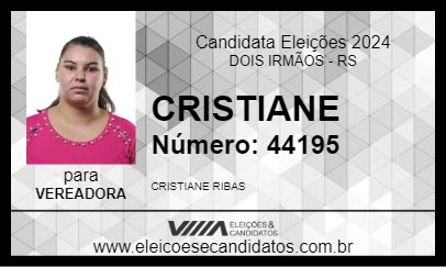 Candidato CRISTIANE 2024 - DOIS IRMÃOS - Eleições