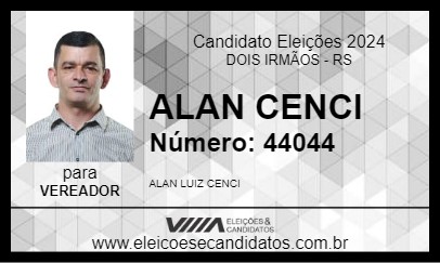 Candidato ALAN CENCI 2024 - DOIS IRMÃOS - Eleições