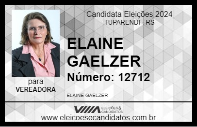 Candidato ELAINE GAELZER 2024 - TUPARENDI - Eleições