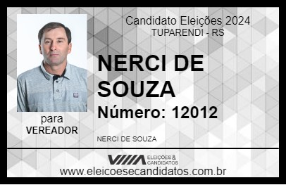 Candidato NERCI DE SOUZA 2024 - TUPARENDI - Eleições