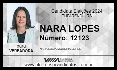 Candidato NARA LOPES 2024 - TUPARENDI - Eleições