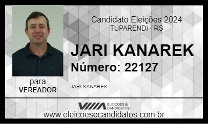 Candidato JARI KANAREK 2024 - TUPARENDI - Eleições