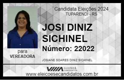 Candidato JOSI DINIZ SICHINEL 2024 - TUPARENDI - Eleições