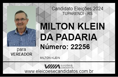 Candidato MILTON KLEIN DA PADARIA  2024 - TUPARENDI - Eleições