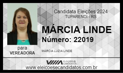 Candidato MÁRCIA LINDE 2024 - TUPARENDI - Eleições