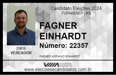 Candidato FAGNER EINHARDT 2024 - TUPARENDI - Eleições