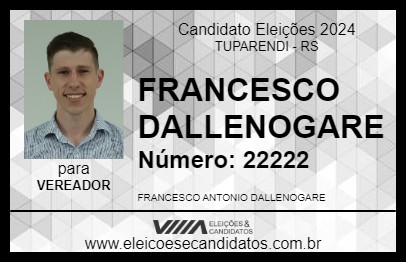 Candidato FRANCESCO DALLENOGARE 2024 - TUPARENDI - Eleições