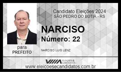 Candidato NARCISO 2024 - SÃO PEDRO DO BUTIÁ - Eleições