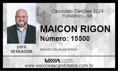 Candidato MAICON RIGON 2024 - TUPARENDI - Eleições