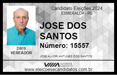 Candidato JOSE DOS SANTOS 2024 - ESMERALDA - Eleições