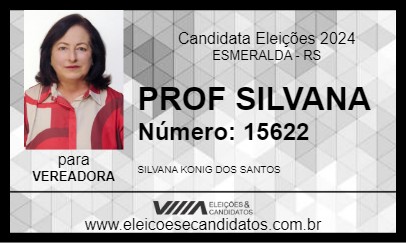 Candidato PROF SILVANA 2024 - ESMERALDA - Eleições