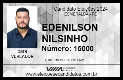 Candidato EDENILSON NILSINHO 2024 - ESMERALDA - Eleições