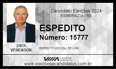 Candidato ESPEDITO 2024 - ESMERALDA - Eleições