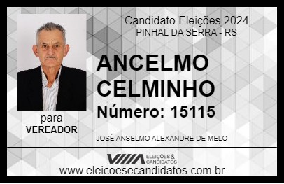 Candidato ANCELMO CELMINHO 2024 - PINHAL DA SERRA - Eleições