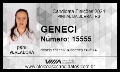 Candidato GENECI 2024 - PINHAL DA SERRA - Eleições