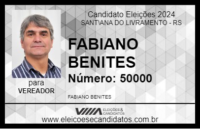 Candidato FABIANO BENITES 2024 - SANT\ANA DO LIVRAMENTO - Eleições