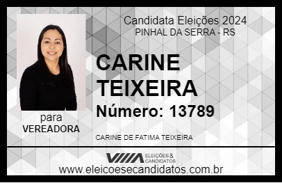 Candidato CARINE TEIXEIRA 2024 - PINHAL DA SERRA - Eleições