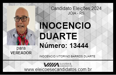 Candidato INOCENCIO DUARTE 2024 - JÓIA - Eleições