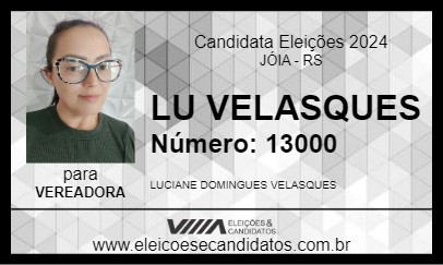 Candidato LU VELASQUES 2024 - JÓIA - Eleições