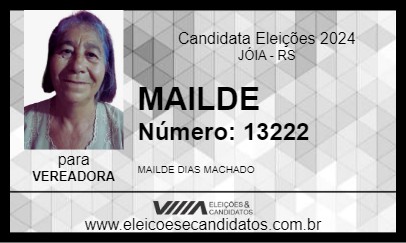 Candidato MAILDE 2024 - JÓIA - Eleições