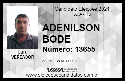 Candidato ADENILSON BODE 2024 - JÓIA - Eleições