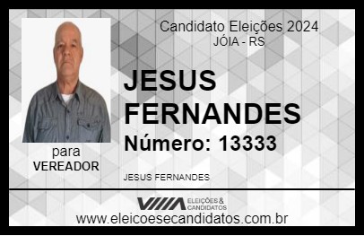 Candidato JESUS FERNANDES 2024 - JÓIA - Eleições