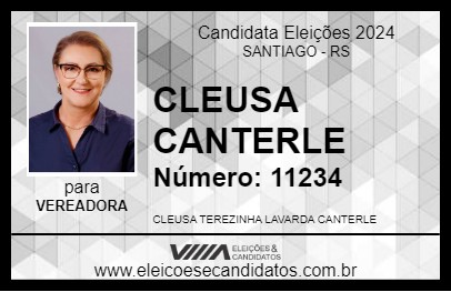 Candidato CLEUSA CANTERLE 2024 - SANTIAGO - Eleições