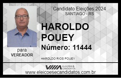 Candidato HAROLDO POUEY 2024 - SANTIAGO - Eleições