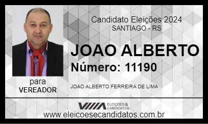 Candidato JOAO ALBERTO 2024 - SANTIAGO - Eleições