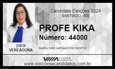 Candidato PROFE KIKA 2024 - SANTIAGO - Eleições