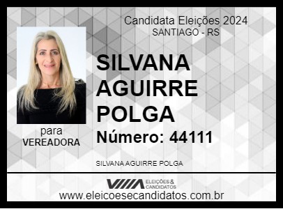 Candidato SILVANA AGUIRRE POLGA 2024 - SANTIAGO - Eleições