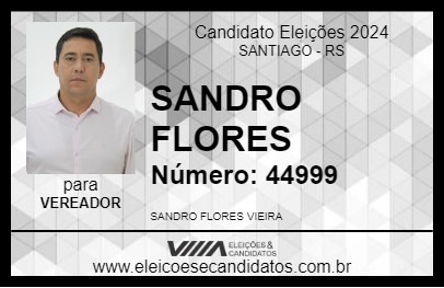 Candidato SANDRO FLORES 2024 - SANTIAGO - Eleições