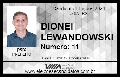 Candidato DIONEI LEWANDOWSKI 2024 - JÓIA - Eleições