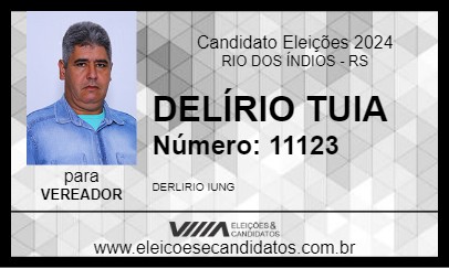 Candidato DELÍRIO TUIA 2024 - RIO DOS ÍNDIOS - Eleições