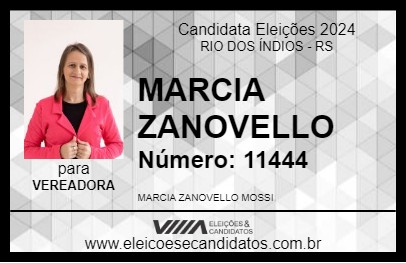 Candidato MARCIA ZANOVELLO  2024 - RIO DOS ÍNDIOS - Eleições