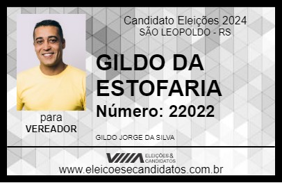 Candidato GILDO DA ESTOFARIA 2024 - SÃO LEOPOLDO - Eleições