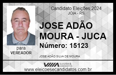 Candidato JOSE ADÃO MOURA - JUCA 2024 - JÓIA - Eleições