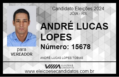 Candidato ANDRÉ LUCAS LOPES 2024 - JÓIA - Eleições