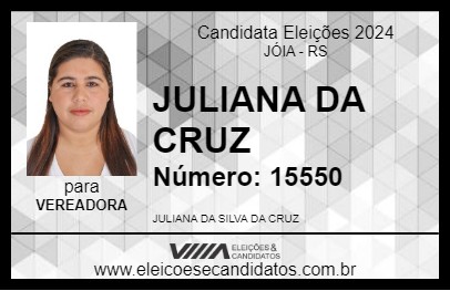 Candidato JULIANA DA CRUZ 2024 - JÓIA - Eleições