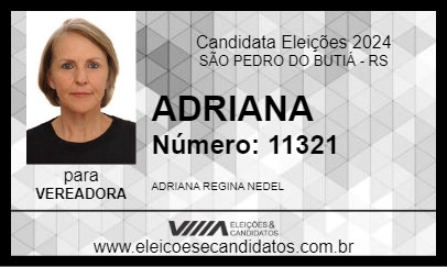 Candidato ADRIANA 2024 - SÃO PEDRO DO BUTIÁ - Eleições