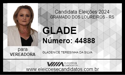 Candidato GLADE 2024 - GRAMADO DOS LOUREIROS - Eleições